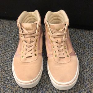 Pink high top vans